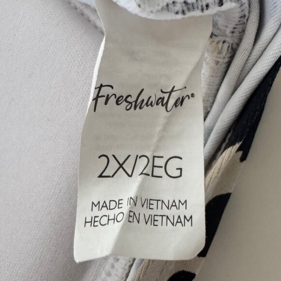 Women's Plus Freshwater Tankini Leopard Print 2X - Picture 3 of 6